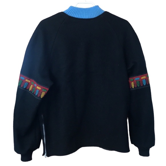 1970s Unique Thunderbird embroidered wool lined sweater jacket - Picture 7 of 13